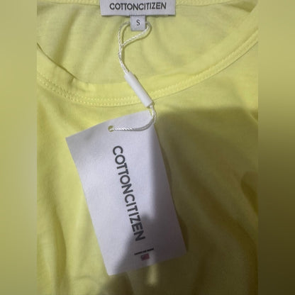 NWT SIZE S Cotton Citizen Light Yellow Short Sleeve Tee