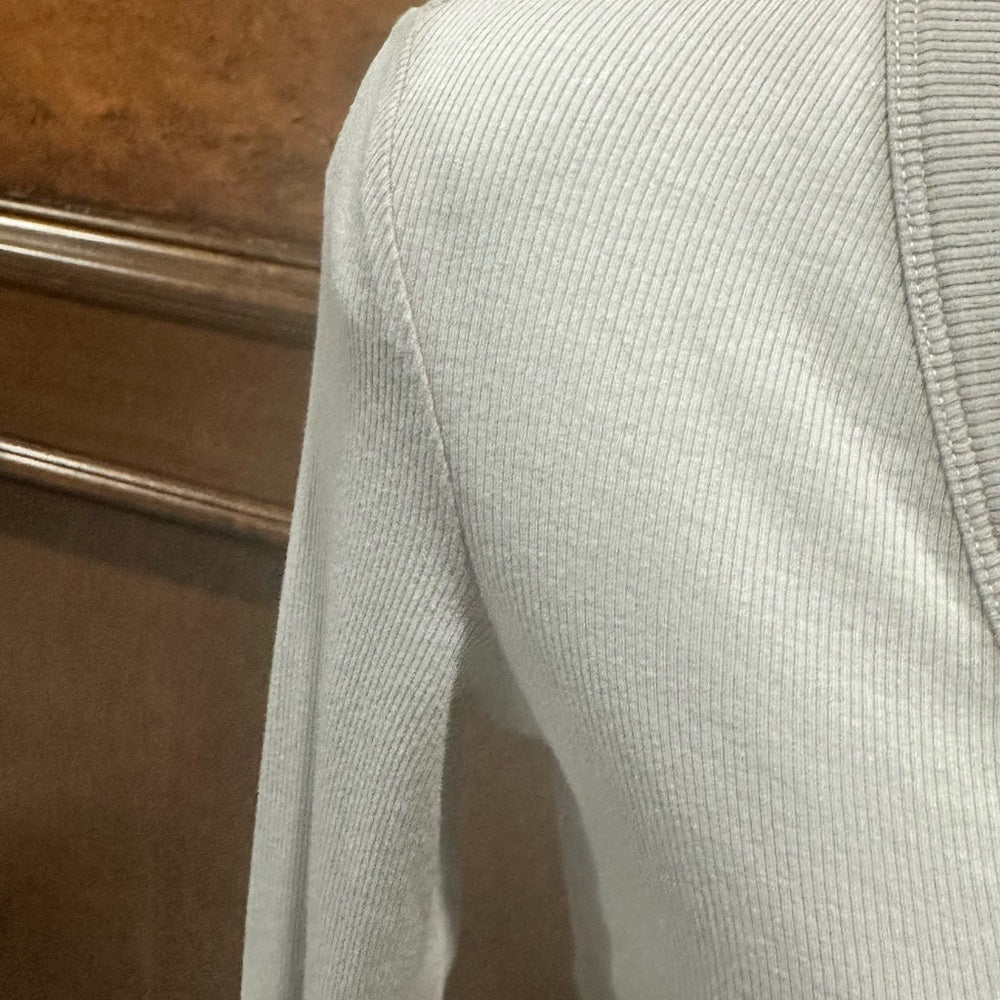 NWT SIZE S Cotton Citizen Soft Gray V-Neck Crop Top