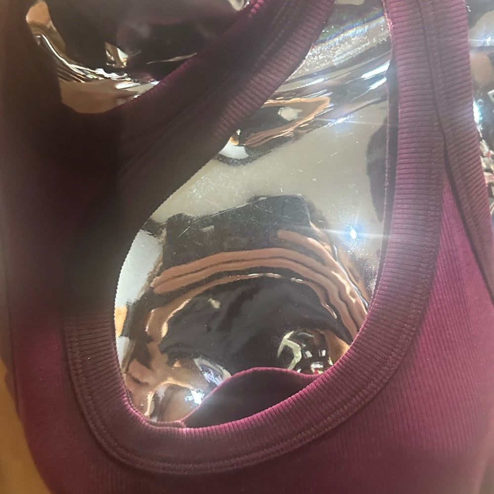 NWT SIZE L Cotton Citizen Olive Green Cutout Crop Top