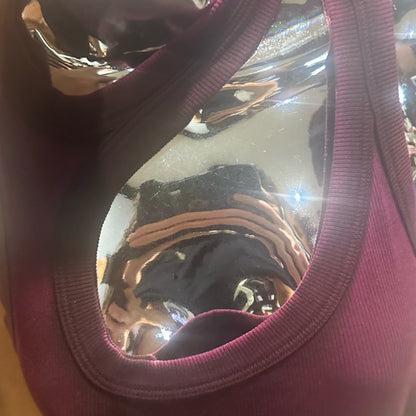 NWT SIZE L Cotton Citizen Olive Green Cutout Crop Top