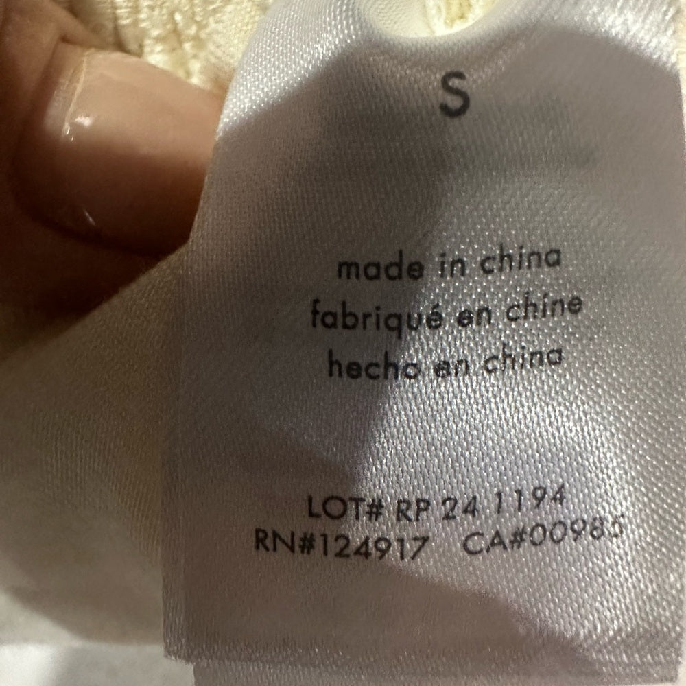 NWT SIZE S Rachel Parcell Cream Gathered Mini Dress