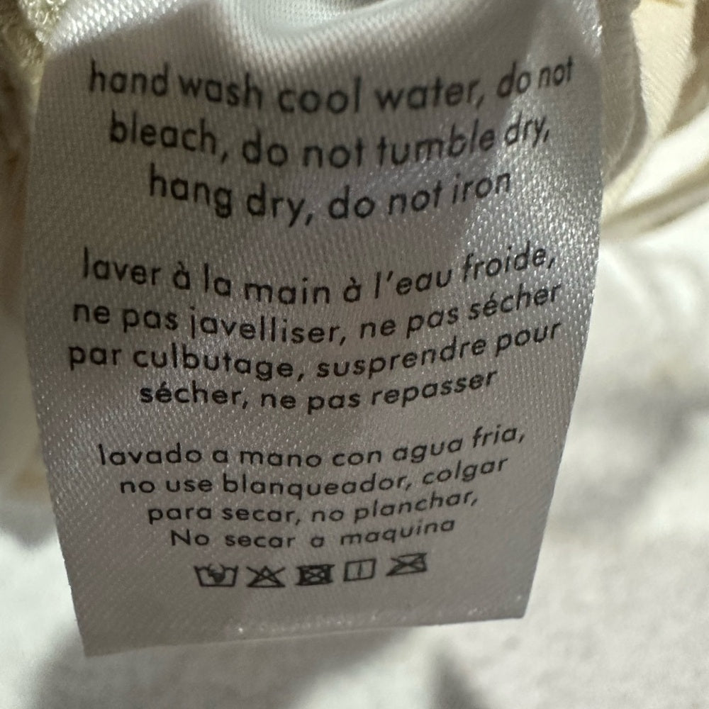 NWT SIZE S Rachel Parcell Cream Gathered Mini Dress