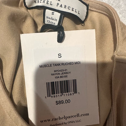 NWT SIZE S Rachel Parcell Beige Sleeveless Midi Dress