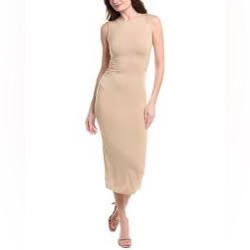 NWT SIZE S Rachel Parcell Beige Sleeveless Midi Dress
