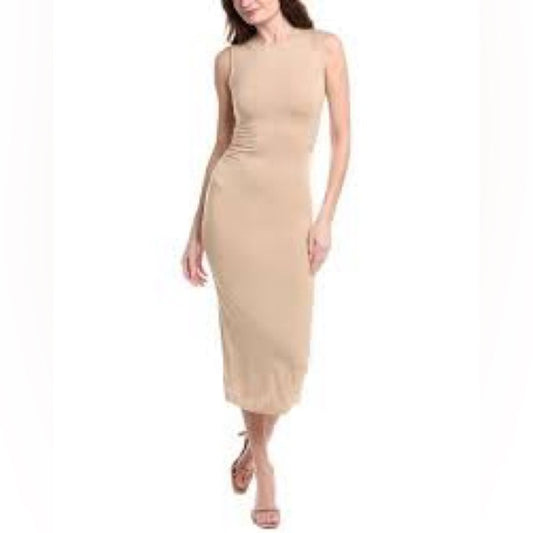 NWT SIZE S Rachel Parcell Beige Sleeveless Midi Dress