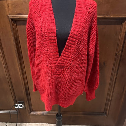 PRE-OWNED SIZE XS Scotch & Soda Bold Red V-Neck Sweater