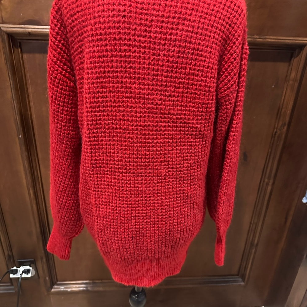 PRE-OWNED SIZE XS Scotch & Soda Bold Red V-Neck Sweater