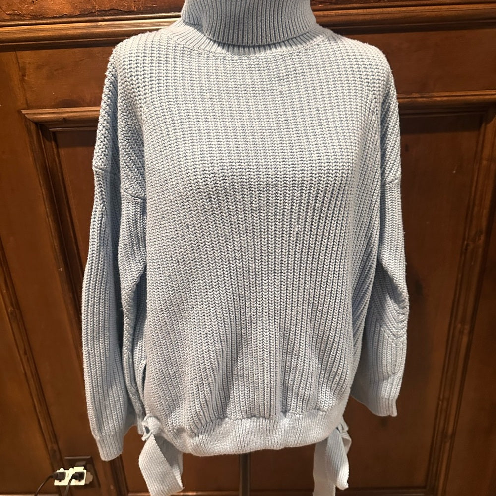 PRE-OWNED SIZE L Jason Wu Light Blue Women's Cowl Neck Sweater
