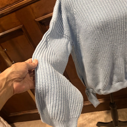 PRE-OWNED SIZE L Jason Wu Light Blue Women's Cowl Neck Sweater