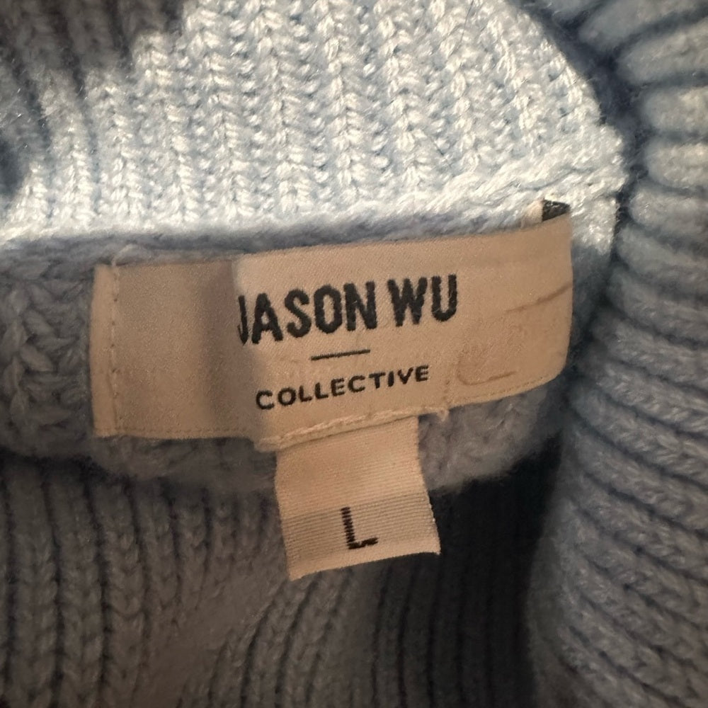 PRE-OWNED SIZE L Jason Wu Light Blue Women's Cowl Neck Sweater