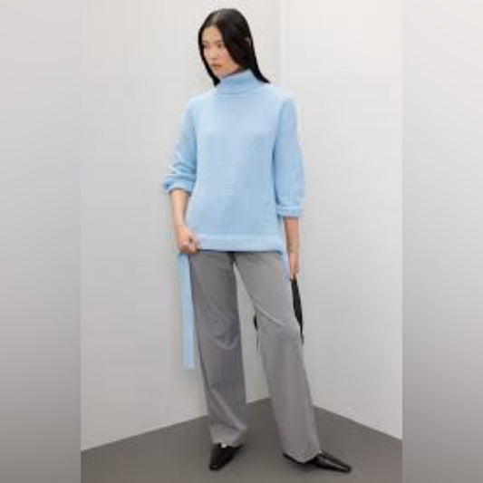 PRE-OWNED SIZE L Jason Wu Light Blue Women's Cowl Neck Sweater