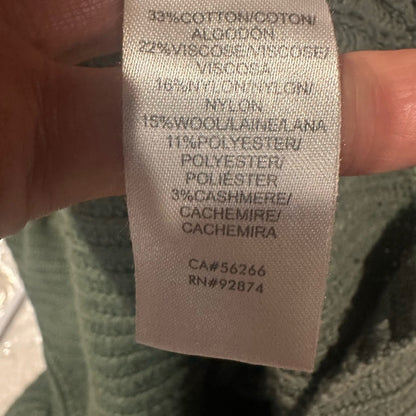 PRE-OWNED SIZE L/XL Splendid Olive and Gray Crew Neck Sweater