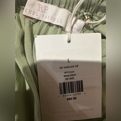 NWT SIZE L Rachel Parcell White Off-Shoulder Blouse