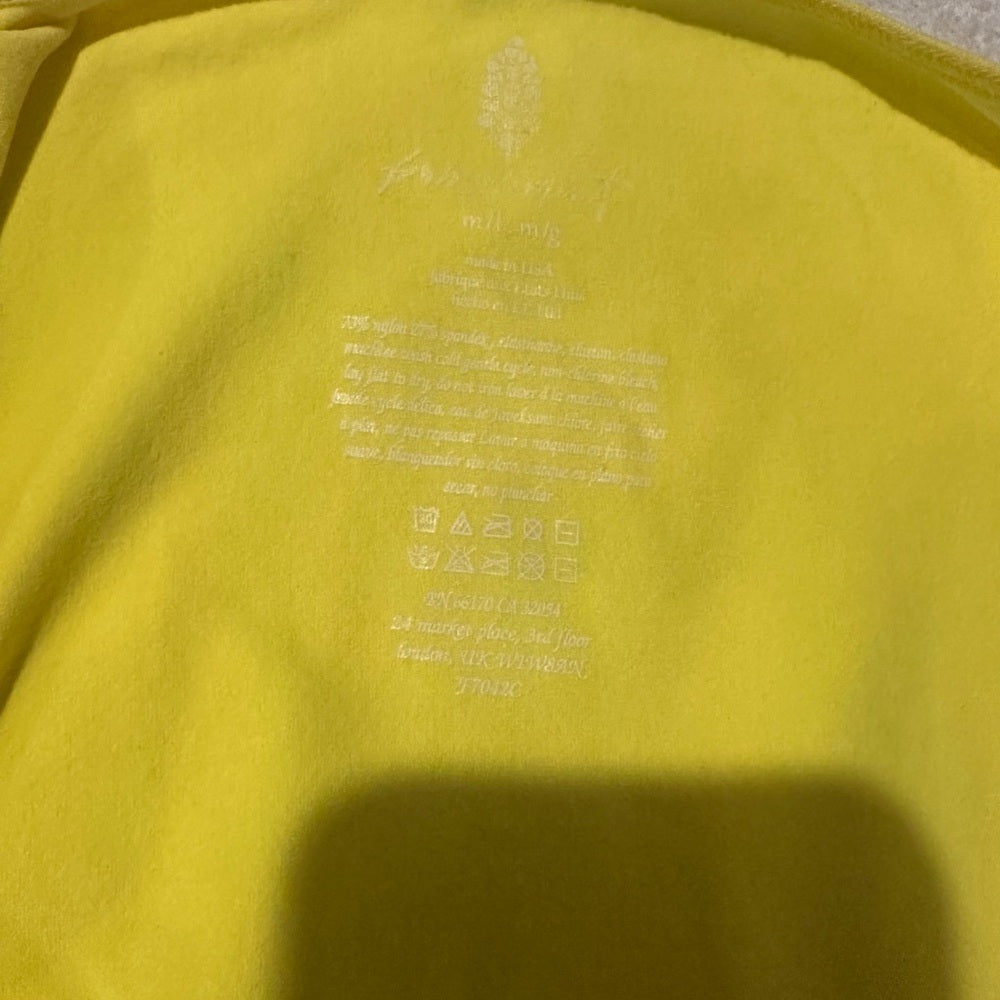 NWOT SIZE M free people Bright Yellow Square Neck top
