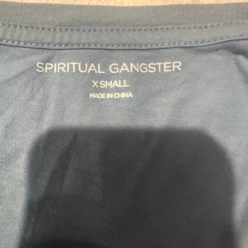 NWOT SIZE XS Spiritual Gangster Sky Blue Muscle Tee