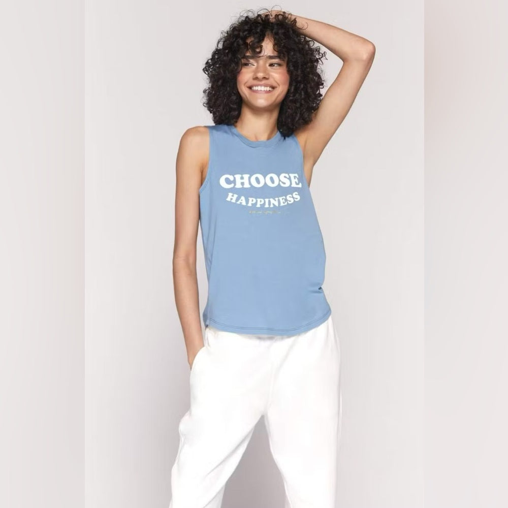 NWOT SIZE XS Spiritual Gangster Sky Blue Muscle Tee