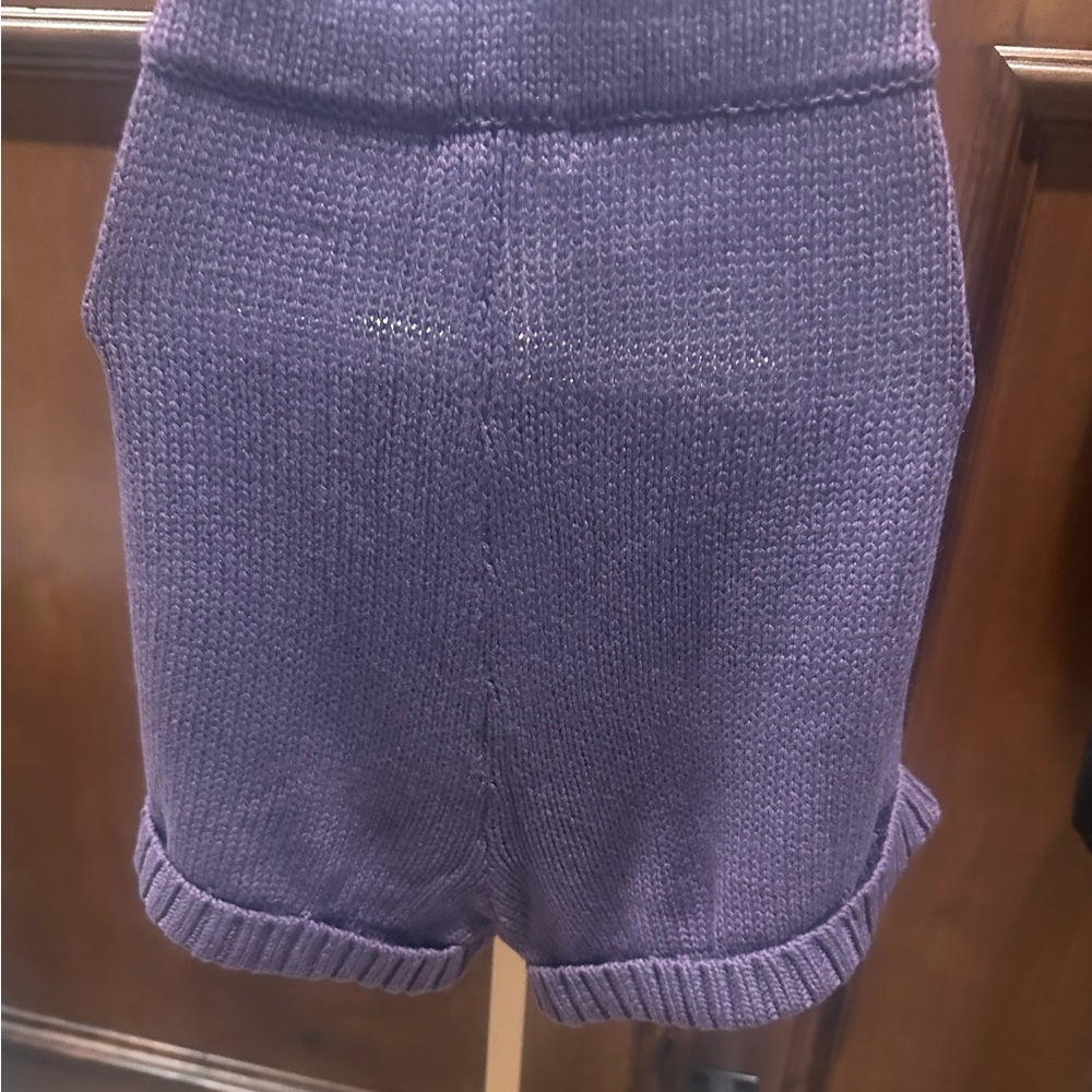 NWT SIZE M 525 America High Waist Knit Shorts in Deep Purple