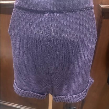 NWT SIZE M 525 America High Waist Knit Shorts in Deep Purple