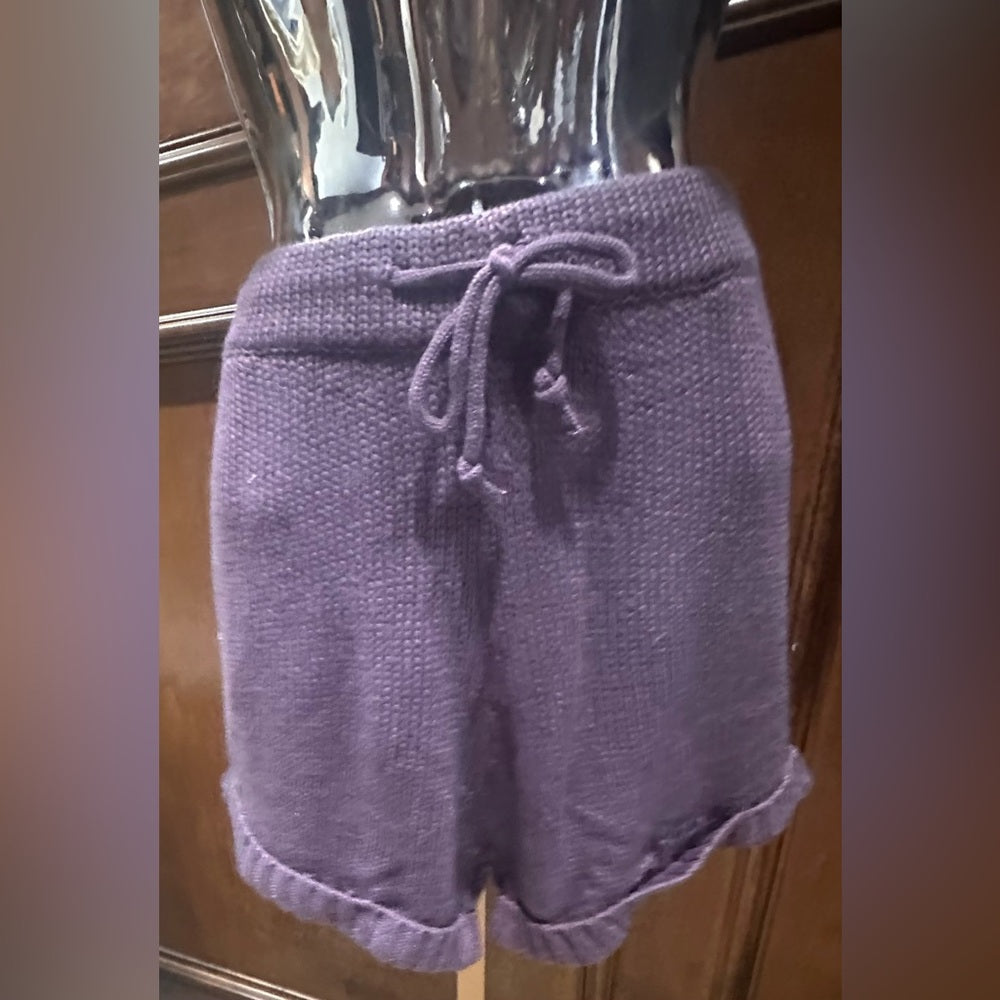 NWT SIZE M 525 America High Waist Knit Shorts in Deep Purple