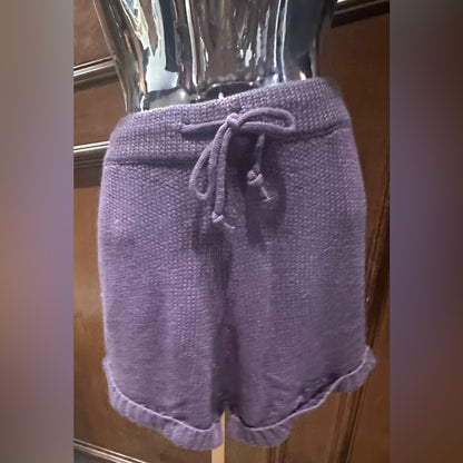 NWT SIZE M 525 America High Waist Knit Shorts in Deep Purple