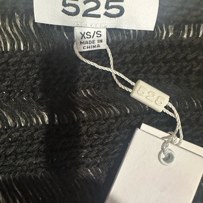 NWT SIZE XS/S 525 America Black Fringe Midi Dress