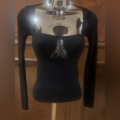 NWOT SIZE XS/S Free People movement Elegant Black Long Sleeve Women's Top