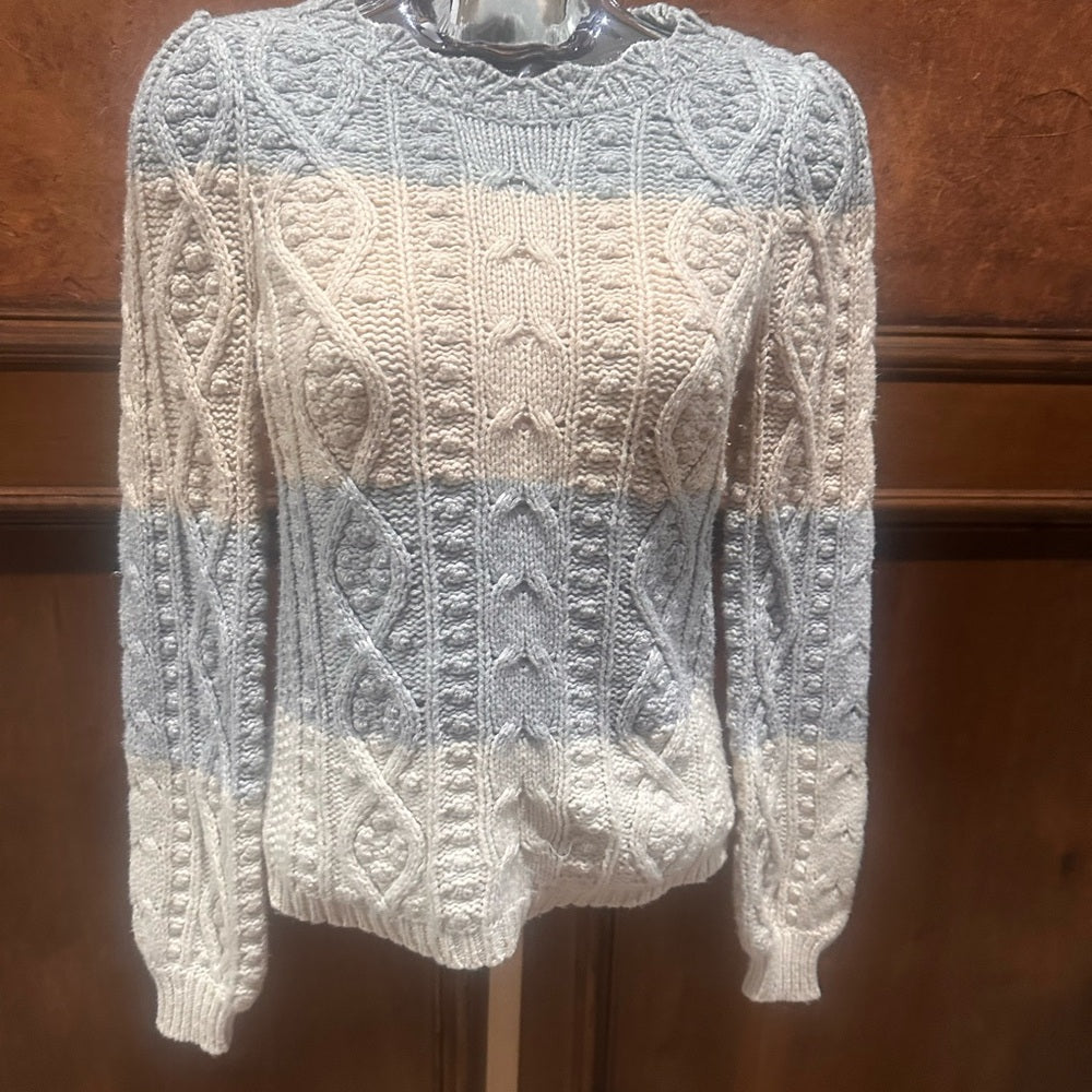 PRE-OWNED SIZE XS Rebecca Taylor Multicolor Cable Knit Sweater