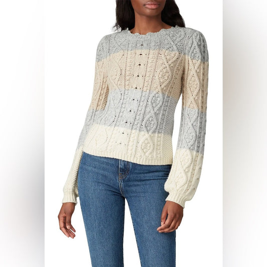 PRE-OWNED SIZE XS Rebecca Taylor Multicolor Cable Knit Sweater
