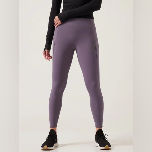 SIZE XS ATHLETA  Purple High-Waist Leggings
