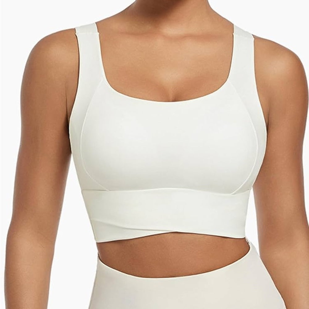 NWOT SIZE XL Elegant Cream Sports Bra for Women