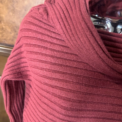 NWOT SIZE XS Chic Ribbed Cowl Neck Sweater - Mauve