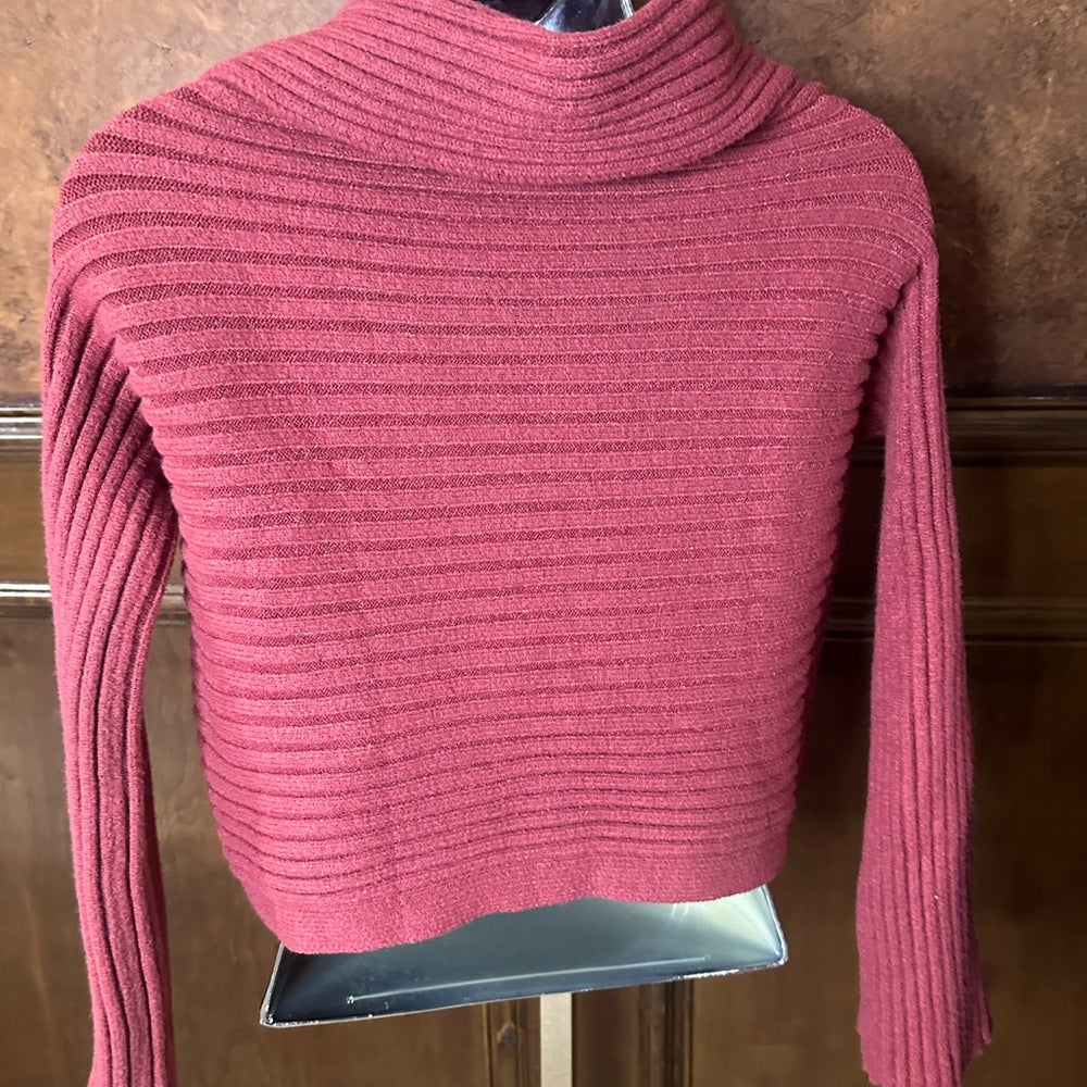 NWOT SIZE XS Chic Ribbed Cowl Neck Sweater - Mauve
