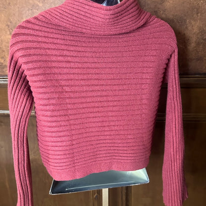 NWOT SIZE XS Chic Ribbed Cowl Neck Sweater - Mauve