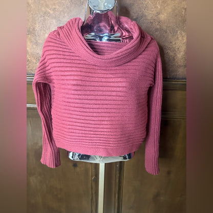 NWOT SIZE XS Chic Ribbed Cowl Neck Sweater - Mauve