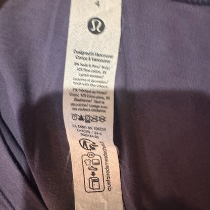 SIZE 4 Lululemon athletica Lavender Short Sleeve Top