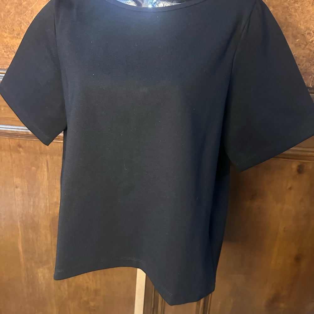 NWOT SUZE S-XL Betabrand Classic Yoga Black Short Sleeve Women's Top