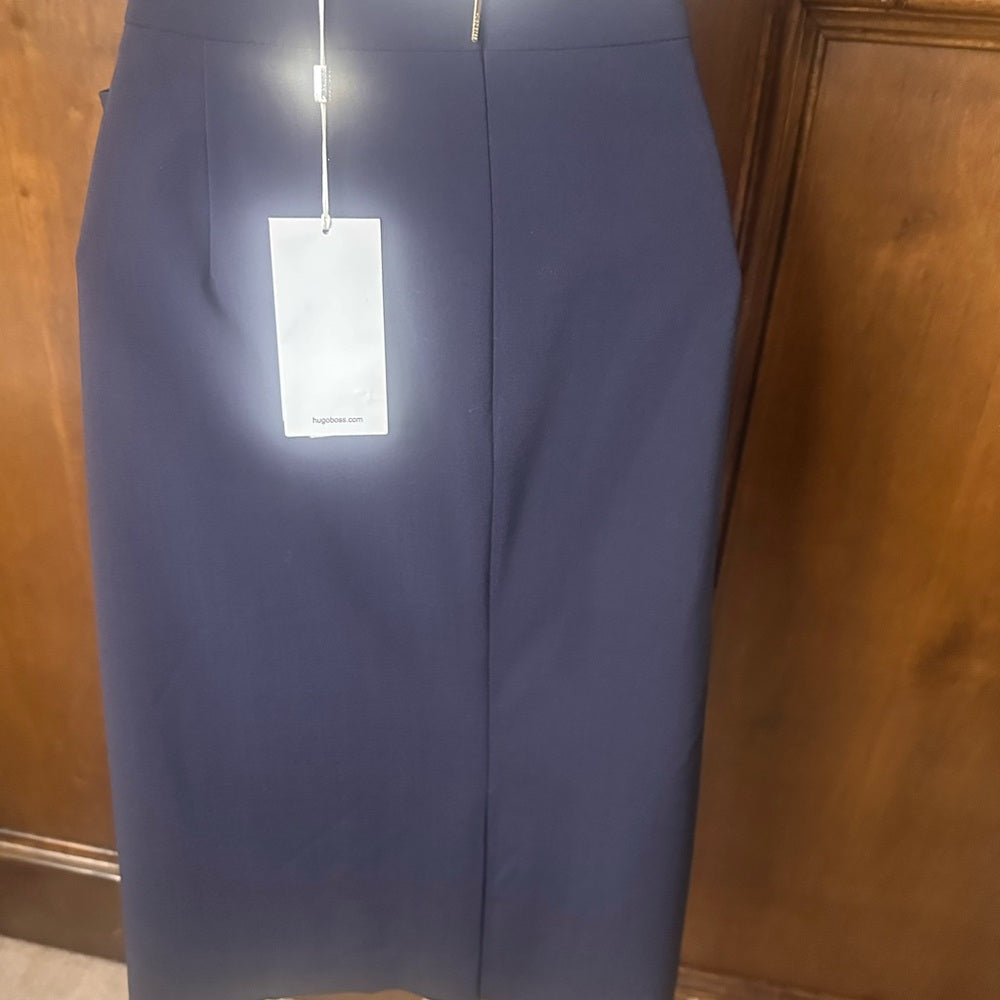 NWT SIZE 14 Hugo Boss Elegant Dark Blue Pencil Skirt