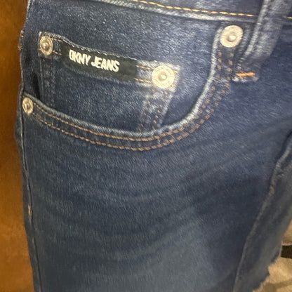 NWT SIZE 8 DKNY Dark Blue Denim Mini Skirt