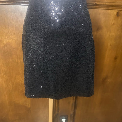 NWT SIZE S Commando Sparkling Black Sequin Mini Skirt