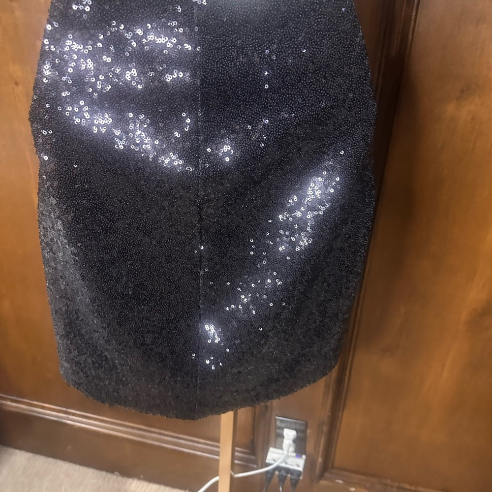 NWT SIZE S Commando Sparkling Black Sequin Mini Skirt