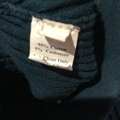 PRE-OWNED SIZE 8 Victor Glemaud Deep Blue Ribbed Midi Skirt