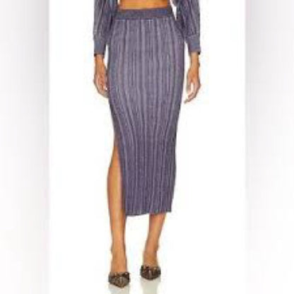 NWT SIZE XS Misa Los Angeles Blue Striped Pencil Skirt