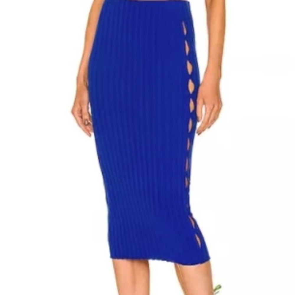 NWT SIZE S Cotton Citizen Royal Blue Midi Skirt