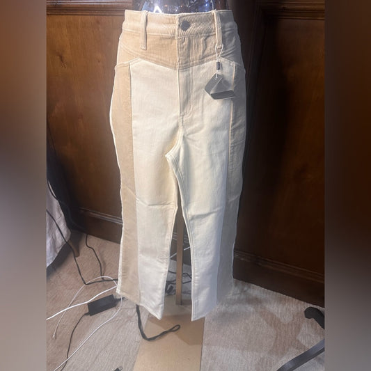 NWT SIZE 14/32 Tractr women’s Two-Tone Corduroy Pants