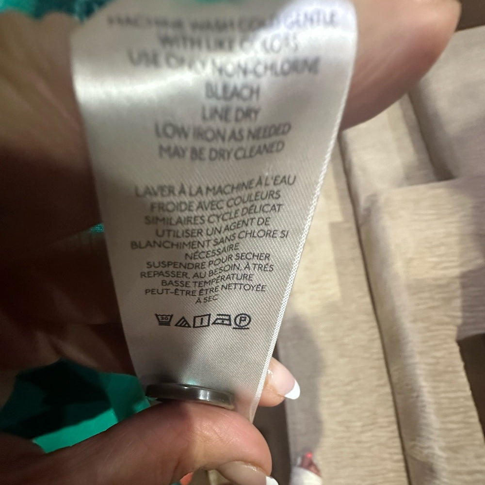 NWOT SIZE 2-14-16 Maeve Green Square Neck Sleeveless Midi Dress