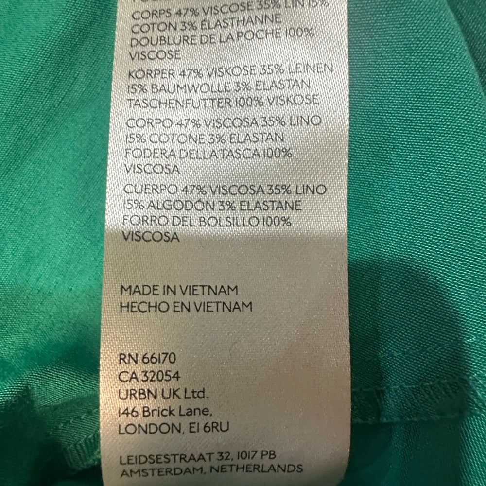 NWOT SIZE 2-14-16 Maeve Green Square Neck Sleeveless Midi Dress