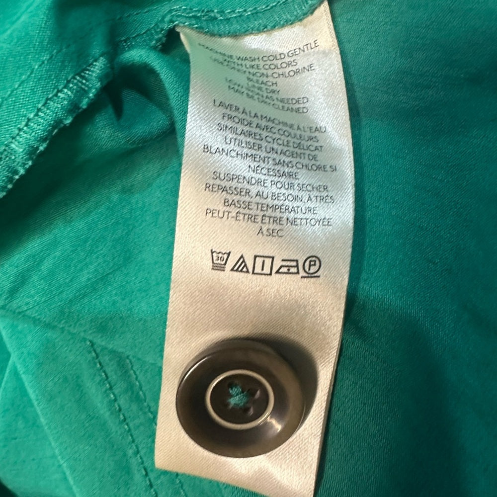 NWOT SIZE 2-14-16 Maeve Green Square Neck Sleeveless Midi Dress