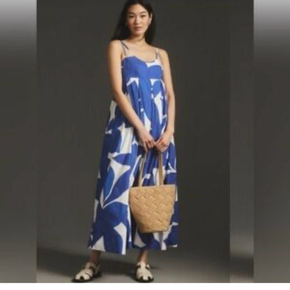 NWOT SIZE S Anthropologie Blue Sleeveless Maxi Sundress