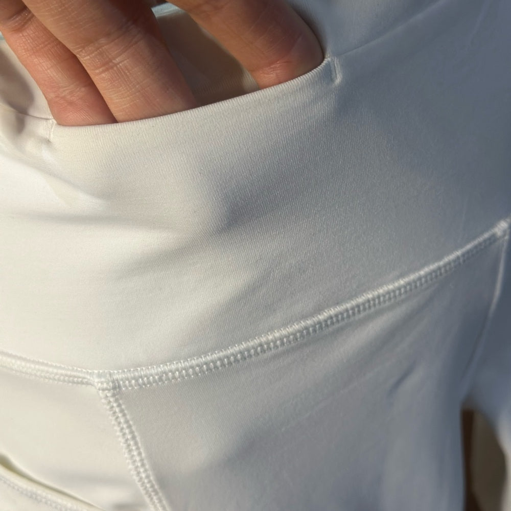 SIZE 6Lululemon Athletica Crisp White Capris