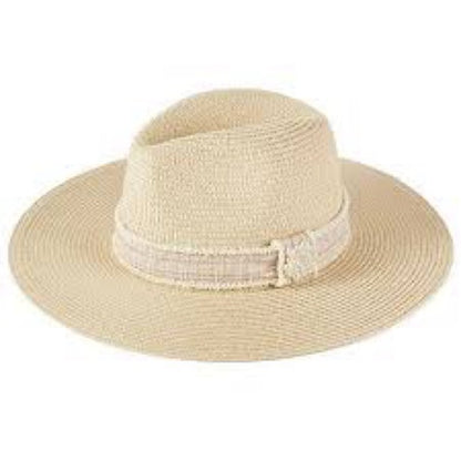 NWT SIZE OSKate Stylist Beige Hat with Pearl Accent